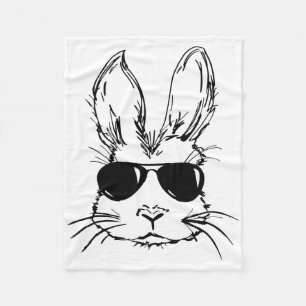 Kaninchen Osterhase Sungles  Fleecedecke