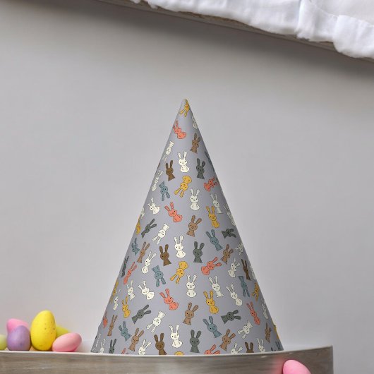 Kaninchen Ostersonniger Cartoon Partyhütchen