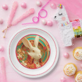 Kaninchen-Papiertafel für königliche Kleidung Pappteller (Party)