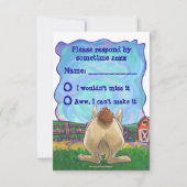 Kaninchen-Party Einladung (Rückseite)