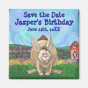 Kaninchen-Party Magnet