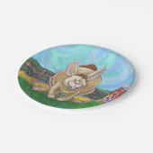 Kaninchen-Party Pappteller (Schrägansicht)