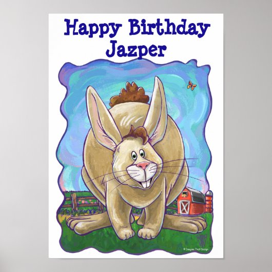 Kaninchen-Party Poster (Vorne)