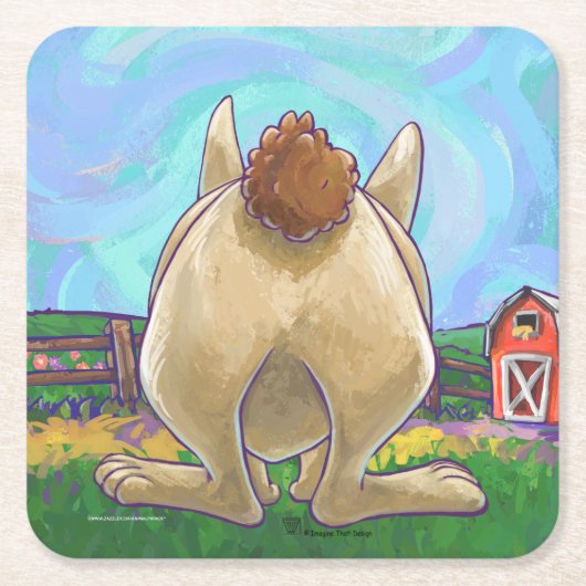 Kaninchen-Party Rechteckiger Pappuntersetzer (Vorderseite)