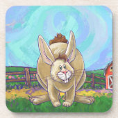 Kaninchen-Party Untersetzer (Vorderseite)