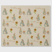Kaninchen Peter Herbst Erntedank Wrapping Paper Geschenkpapier (Flach)