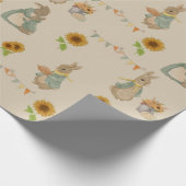 Kaninchen Peter Herbst Erntedank Wrapping Paper Geschenkpapier (Ecke)