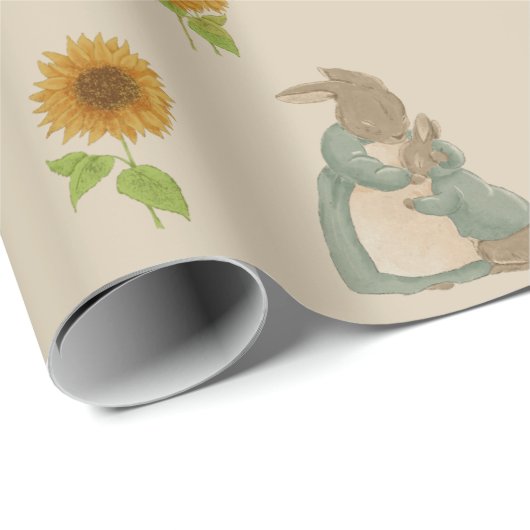 Kaninchen Peter Herbst Erntedank Wrapping Paper Geschenkpapier (Rolleneckpunkt)