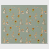 Kaninchen Peter Herbst Erntedank Wrapping Paper Geschenkpapier (Flach)