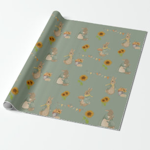 Kaninchen Peter Herbst Erntedank Wrapping Paper Geschenkpapier