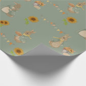 Kaninchen Peter Herbst Erntedank Wrapping Paper Geschenkpapier (Ecke)