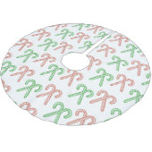 Kaninchen/Pfefferminz-Rock aus gebürstetem Polyest Polyester Weihnachtsbaumdecke (Schrägansicht)