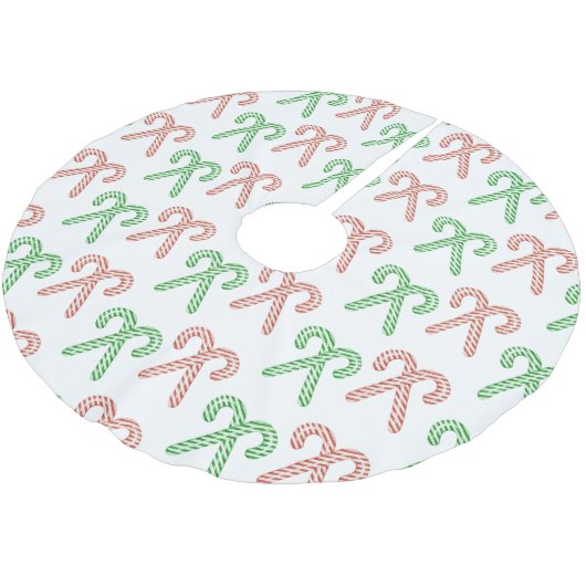 Kaninchen/Pfefferminz-Rock aus gebürstetem Polyest Polyester Weihnachtsbaumdecke (Schrägansicht)