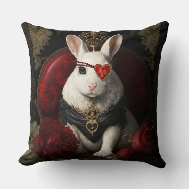 Kaninchen Pillow Fantasy Pillow Valentine Kaninche Kissen (Vorderseite)