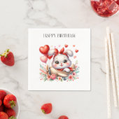 Kaninchen-Pilot-Geburtstag Serviette (Beispiel)
