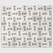 Kaninchen Pink Blubble Kaugummi Geschenkpapier (Flach)