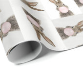 Kaninchen Pink Blubble Kaugummi Geschenkpapier (Rolleneckpunkt)