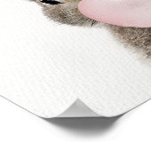 Kaninchen Pink Bubble Gum Poster (Ecke)