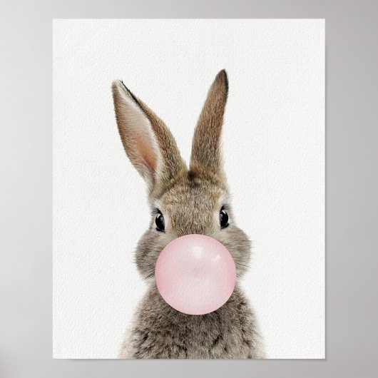 Kaninchen Pink Bubble Gum Poster (Vorne)