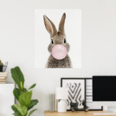 Kaninchen Pink Bubble Gum Poster (Heimbüro)