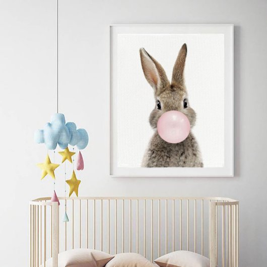 Kaninchen Pink Bubble Gum Poster