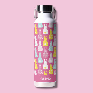 Kaninchen Pink Muster Wasser Flasche
