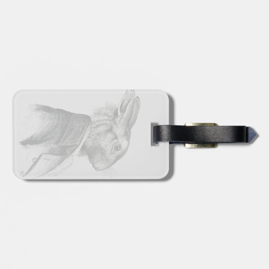 Kaninchen-Portrait Gepäckanhänger (Rückseite horizontal)
