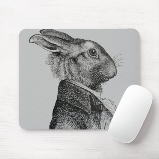 Kaninchen-Portrait Mousepad (Mit Mouse)