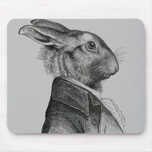 Kaninchen-Portrait Mousepad (Vorne)