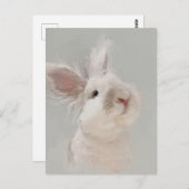Kaninchen-Portrait Nr. 35 Postkarte (Vorne/Hinten)