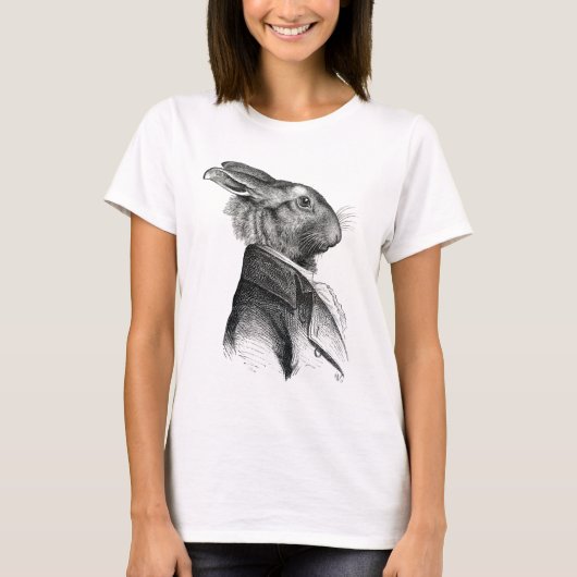 Kaninchen-Portrait T-Shirt (Vorderseite)