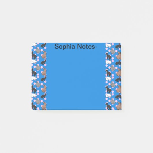 Kaninchen Post-it Klebezettel (Vorderseite)