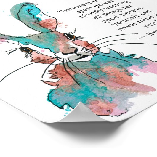 Kaninchen Poster (Ecke)