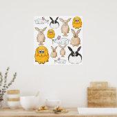 Kaninchen. Poster (Küche)