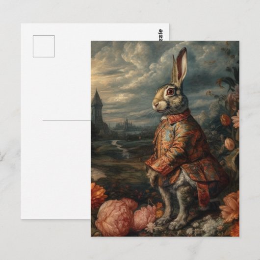 Kaninchen Postkarte (Vorne/Hinten)