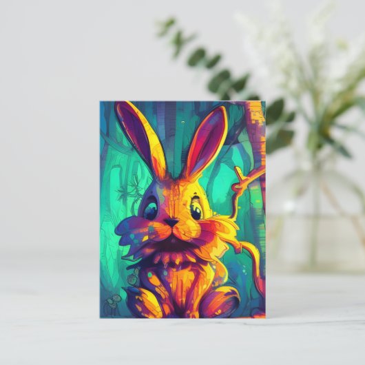 Kaninchen Postkarte (Stehend Vorderseite)