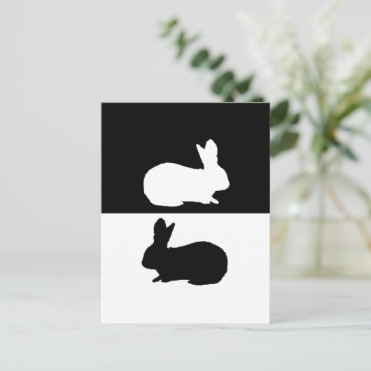 Kaninchen Postkarte (Stehend Vorderseite)