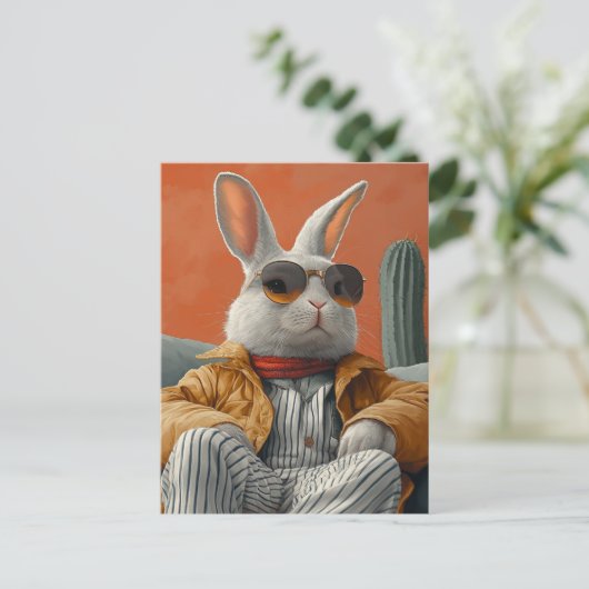 Kaninchen Postkarte (Stehend Vorderseite)