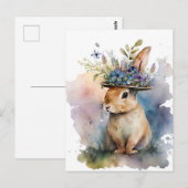 Kaninchen Postkarte (Vorne/Hinten)
