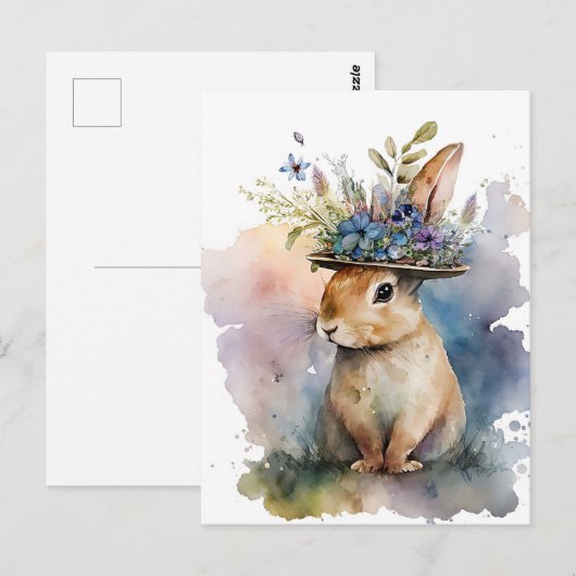 Kaninchen Postkarte (Vorne/Hinten)