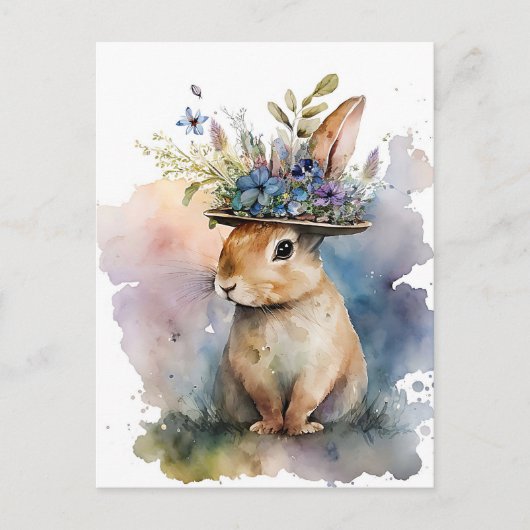 Kaninchen Postkarte (Vorderseite)