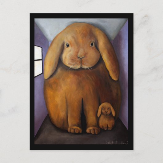 Kaninchen Postkarte (Vorderseite)