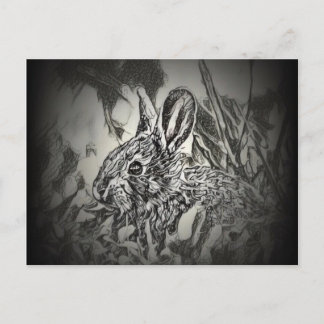 Kaninchen-Postkarte - Yard Critters Postkarte