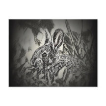 Kaninchen-Postkarte - Yard Critters