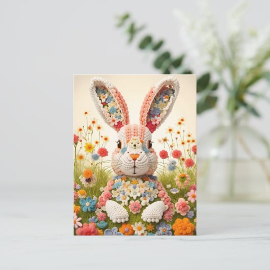 Kaninchen, Postüberquerung Postkarte (Stehend Vorderseite)