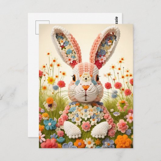 Kaninchen, Postüberquerung Postkarte (Vorne/Hinten)