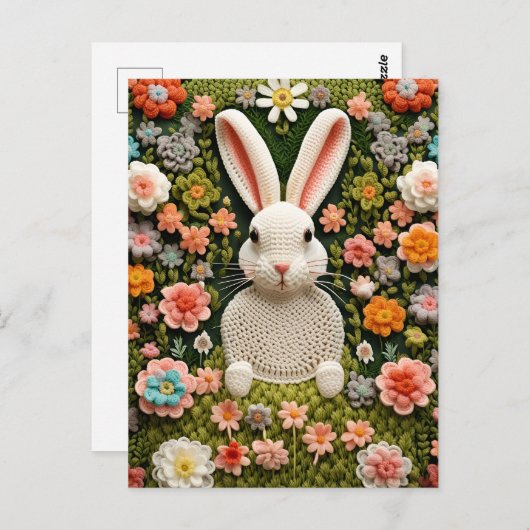 Kaninchen, Postüberquerung Postkarte (Vorne/Hinten)