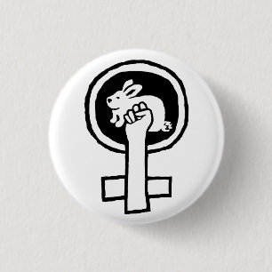 Kaninchen-Power! Offizielle Susan Asche-Lee Button