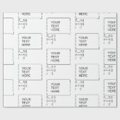 Kaninchen-Protestzeichen / Anpassbare ASCII-Text A Geschenkpapier (Flach)