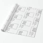 Kaninchen-Protestzeichen / Anpassbare ASCII-Text A Geschenkpapier (Ungerollt)